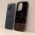 Custom Wood Name Dark Tortoiseshell iPhone Case